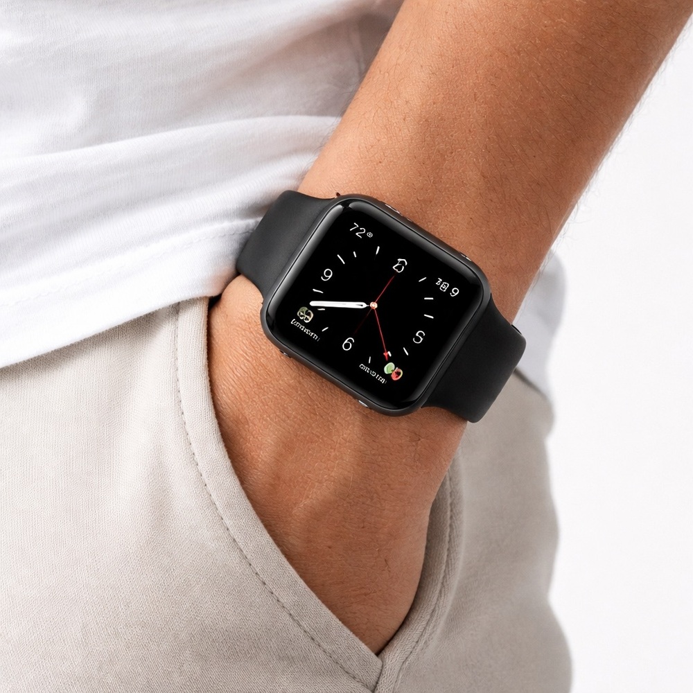 Apple Watch Series 2 42mm Midnight Aluminum Black Band - Picture 3 of 9